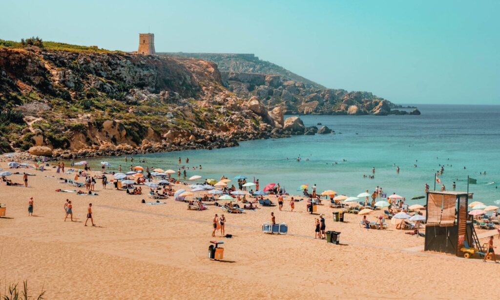 Image of a beach in Malta